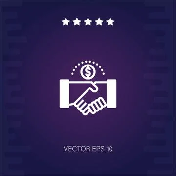 Deal vector icon Stock Illustration