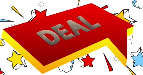 Deal word in a 3d speech bubble Stock Footage 188812524