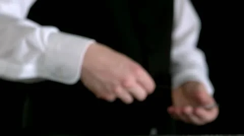 Dealer throwing cards Stock Footage 12766725