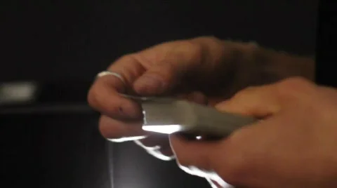 Dealing card shark Stock Footage 548168