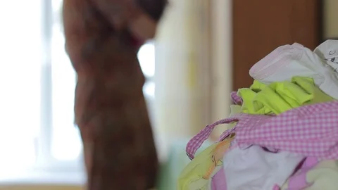 Dealing with housework Stock Footage 79132499