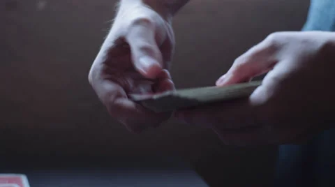 Dealing out cards Stock Footage 52538970