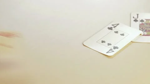 Dealing playing cards Stock Footage