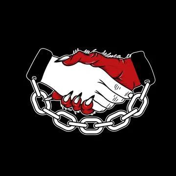 Deals with devil Stock Illustration