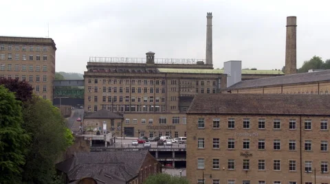 Dean Clough Mill Complex Stock Footage 63527322