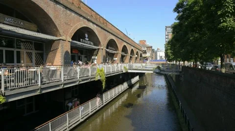 Deansgate Locks 1, Manchester 库存影片 11441719