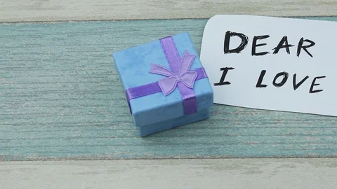 Dear dad and gift Stock Footage 89893950