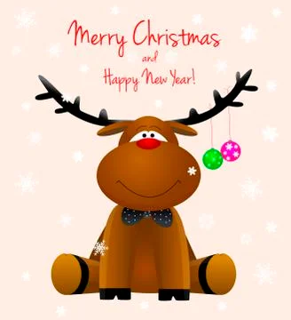 Dear deer Rudolph Stock Illustration
