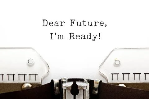 Dear Future I Am Ready Motivational Concept 스톡 사진