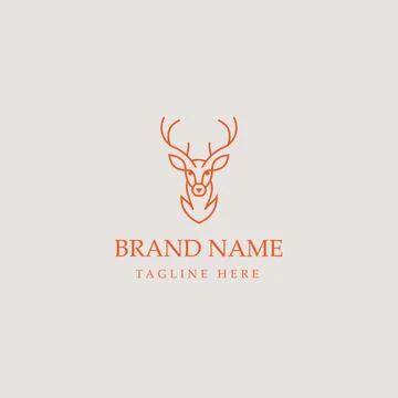 Dear logo for a luxury brand. vector logo template Stock Illustration