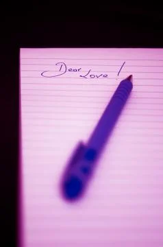 Dear Love - Notepad Stock Photos