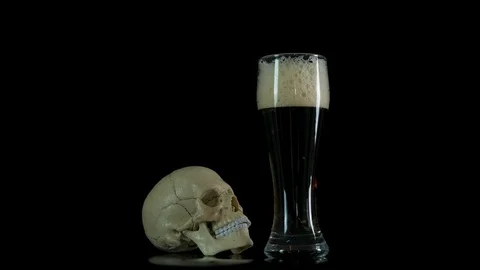 Death from alcohol. Video stock 126860673