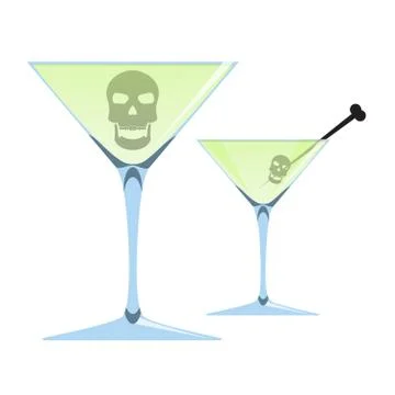 Death in alcohol Stock Illustration