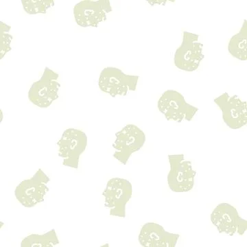 Death from allergies glyph vector seamless pattern Stock Illustration