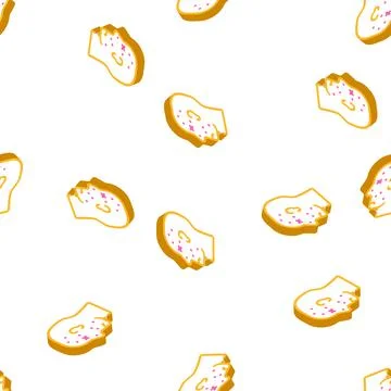 Death from allergies isometric icon seamless pattern Stock Illustration