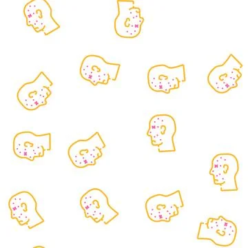 Death from allergies vector seamless pattern Stock Illustration