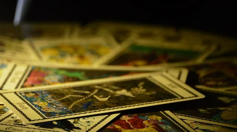 Death and Devil on tarot card Video stock 68188599