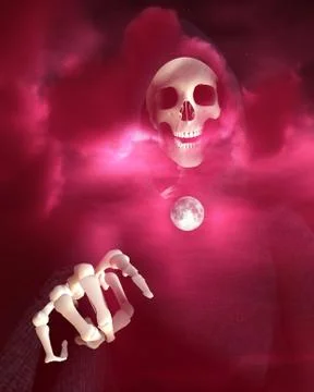 Death And Moon Stock Illustration