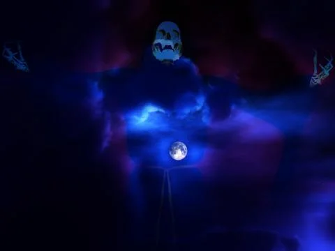 Death And Moon Stock Illustration