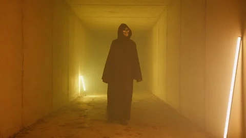 The Death Arriving In The Tunnel Stock Footage 317621475