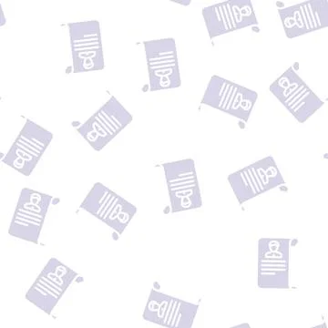Death certificate glyph vector seamless pattern Stock Illustration