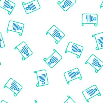 Death certificate vector seamless pattern Stock Illustration