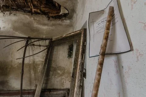 Death certificate on wall Stock Photos