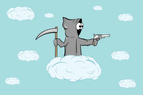 Death on cloud Stockillustratie