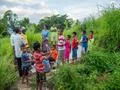 Death cult and silent worship on grassy jungle mountain hill in Indonesia Photo