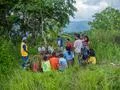 Death cult and silent worship on grassy jungle mountain hill in Indonesia Photo