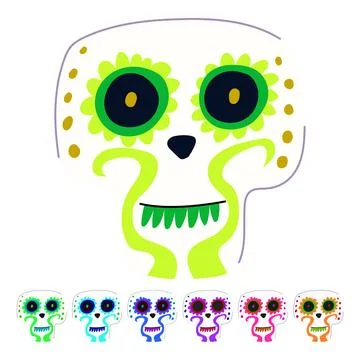 Death dead day skull vector cartoon graphic Stock Illustration