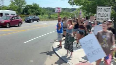 Death during ICE operation in Maine sparks protests and fuels immigration debate Stock Footage 339499992