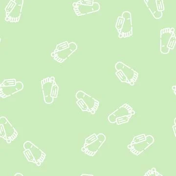 Death fear line vector seamless pattern Illustrazione stock