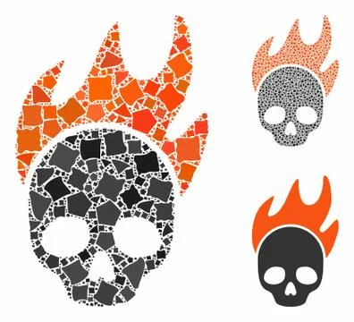 Death fire Composition Icon of Bumpy Parts Stockillustratie