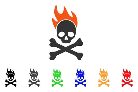 Death Fire Vector Icon Illustrazione stock