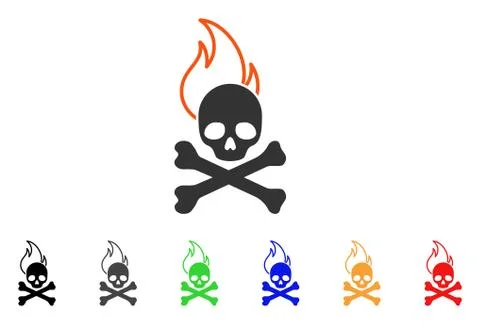 Death Fire Vector Icon Illustrazione stock