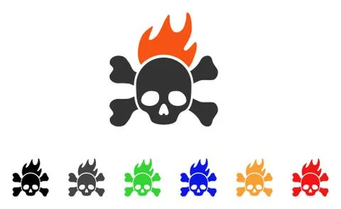 Death Fire Vector Icon Illustrazione stock