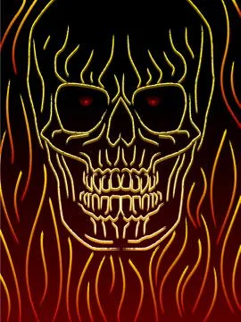 Death in flames Stock Illustration