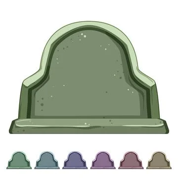 Death headstone cartoon vector graphic Stock Illustration