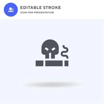 Death icon vector, filled flat sign, solid pictogram isolated on white, logo  Stockillustratie