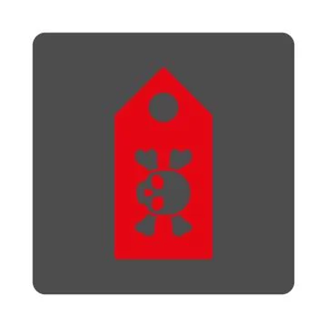 Death Label Rounded Square Button Stock Illustration