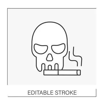 Death line icon Stock Illustration