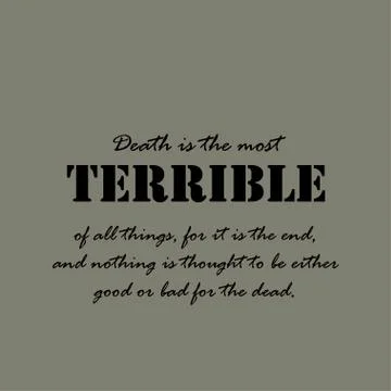 Death is the most terrible of all things Stock Illustration