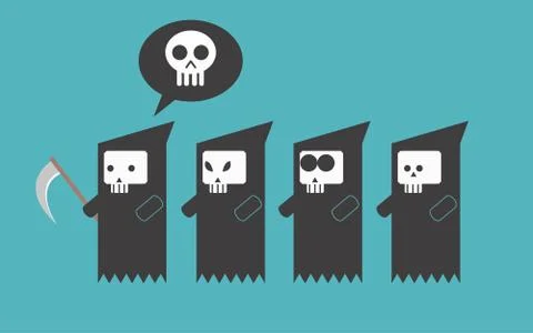 Death parade groups Illustrazione stock