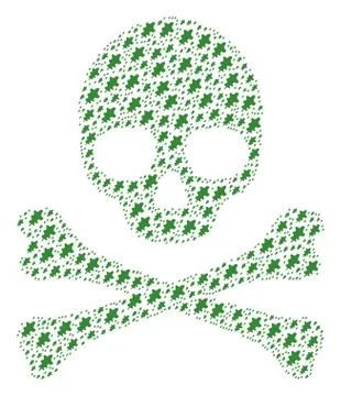 Death Pattern of Oak Leaf Icons Stock Illustration