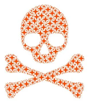 Death Pattern of Space Star Icons Stock Illustration