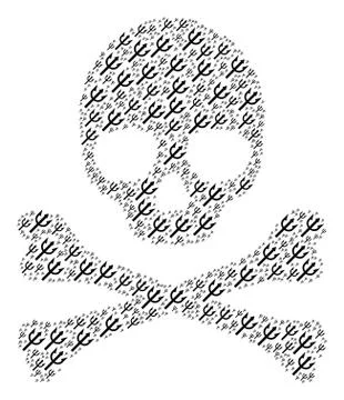 Death Pattern of Trident Fork Items Stock Illustration