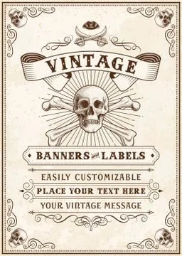 Death Pirate Invite Stock Illustration