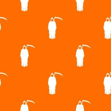 Death with scythe pattern seamless Illustrazione stock
