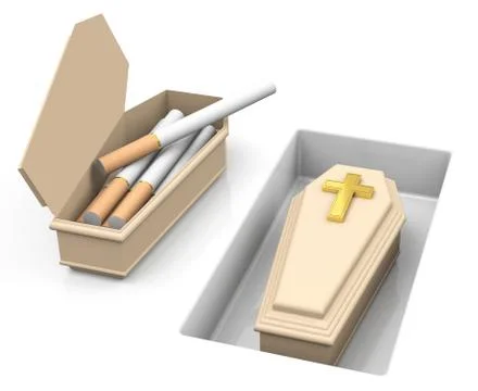 Death from smoking Stock Illustration
